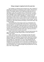 Esszék 'Being a Teenager Is Tough and Cool at the Same Time', 1.                