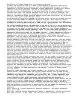 Esszék 'The Effects of Illegal Immigration on the American Economy ', 1.                