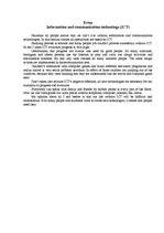 Esszék 'Information and Communication Technology', 1.                