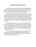 Esszék 'The best things in life are free', 1.                