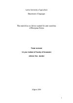 Kutatási anyagok 'The Restriction on Labour Market for New Membersof European Union', 1.                