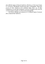 Esszék 'Traditions and Holidays of Great Britan', 15.                