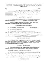 Minták 'Contract (Reimbursement of Debt by Manufactured Product)', 1.                