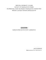 Összefoglalók, jegyzetek 'Idioms', 1.                
