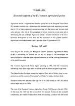 Kutatási anyagok 'Economic Aspects of EU Common Agriculture Policy', 1.                