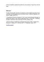 Kutatási anyagok 'Economic Aspects of EU Common Agriculture Policy', 8.                