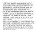 Esszék 'Explanatory Style and Depression ', 1.                