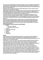 Kutatási anyagok 'Differences Between British English and American English', 2.                