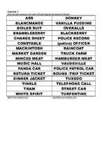 Kutatási anyagok 'Differences Between British English and American English', 10.                