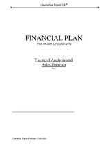 Üzleti tervek 'Financial Plan for Start-up Company', 36.                