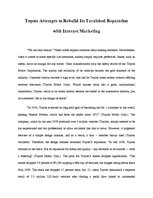 Kutatási anyagok 'Toyota Attempts to Rebuild Its Tarnished Reputation with Internet Marketing', 1.                