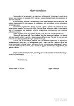 Minták 'Motivation Letter', 1.                