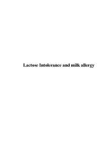Kutatási anyagok 'Lactose Intolorance and Milk Allergy', 1.                