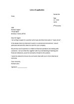 Minták 'Application Letter', 1.                