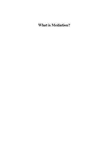 Összefoglalók, jegyzetek 'What Is Mediation?', 1.                