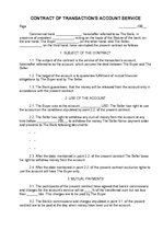 Minták 'Contract of Transaction's Account Service', 1.                