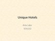 Prezentációk 'Unique Hotels', 1.                
