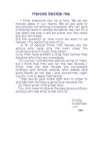 Esszék 'Heroes beside Me', 1.                