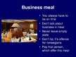 Prezentációk 'Business Etiquette and Business Contacts in Norway', 20.                