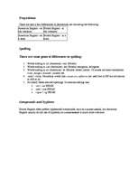 Összefoglalók, jegyzetek 'Differences Between American and British English', 2.                