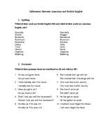 Összefoglalók, jegyzetek 'Differences Between American and British English', 4.                