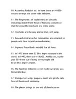 Összefoglalók, jegyzetek '86 Useless Facts', 2.                