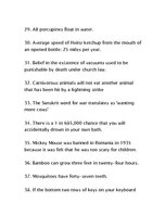 Összefoglalók, jegyzetek '86 Useless Facts', 4.                