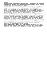 Esszék 'Macbeth- how the setting of the story affects the plot', 1.                