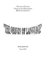 Kutatási anyagok 'The Origin of Language', 1.                