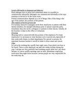 Összefoglalók, jegyzetek 'Latvian Business Culture', 2.                