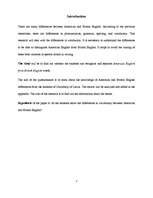 Kutatási anyagok 'Differences in Vocabulary between American English and British English', 3.                