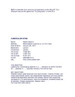 Kutatási anyagok 'How to Write a Curriculum Vitae', 3.                