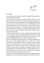 Minták 'Motivation Letter', 1.                