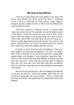 Esszék 'We Love to be Different', 1.                
