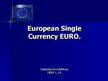 Prezentációk 'European Single Currency Euro', 1.                