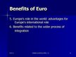 Prezentációk 'European Single Currency Euro', 10.                