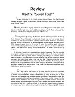 Esszék 'Review. Theatre performance "Seven Faust"', 1.                
