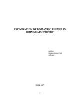 Záródolgozatok 'Exploration of Romantic Themes in John Keats’ Poetry', 1.                