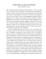 Esszék 'The Role of Water in Graham Swift’s "Waterland"', 1.                