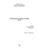 Kutatási anyagok 'Communicative Language Teaching', 1.                