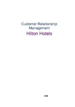 Kutatási anyagok 'Customer Relationship Management: Hilton Hotels', 1.                