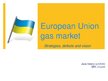 Prezentációk 'European Union Gas Market - Strategies, Defects and Vision', 1.                