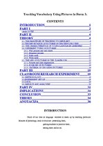 Kutatási anyagok 'Teaching Vocabulary Using Pictures in Form 3', 1.                