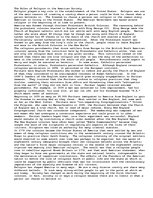 Esszék 'The Roles of Religion in the American Society', 2.                