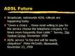 Prezentációk 'ADSL (Asymmetric Digital Subscriber Line)', 21.                
