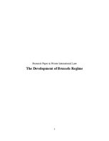 Kutatási anyagok 'The Development of Brussels Regime', 1.                