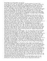 Esszék 'The Dilemma of the Philosopher and the City', 1.                