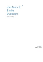 Esszék 'Karl Marx and Emilie Durkheim View of Society', 1.                