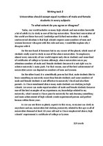 Esszék 'Male and Female to Get Universities', 1.                