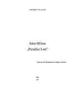 Esszék 'John Milton "Paradise Lost"', 1.                